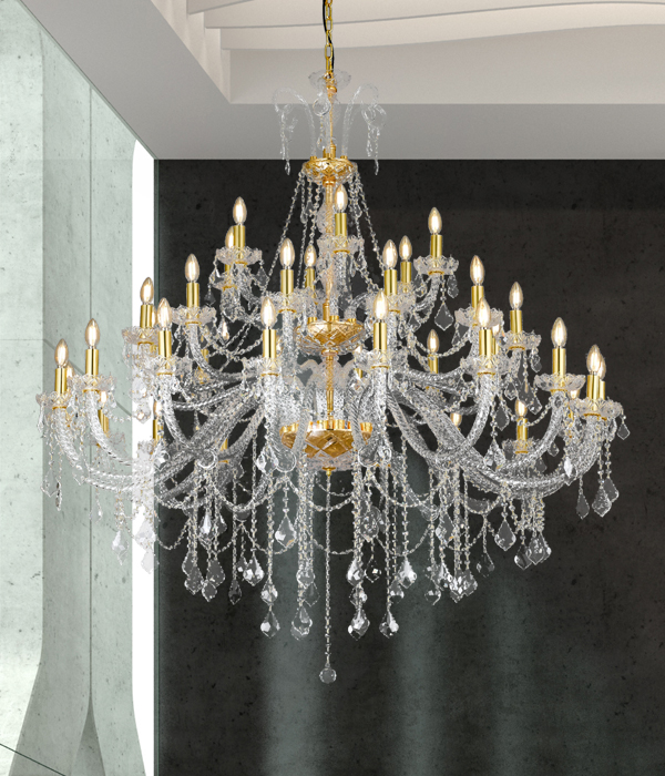 오리엔 18등(1000파이) 크리스탈거실등 샹들리에